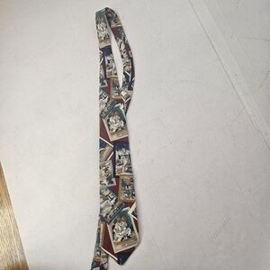 MENS LANDS END SILK BASEBALL TIE